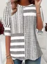 Women Striped Long Sleeve Tee T-shirt Crew Neck Casual Spring/Fall Tunic Top