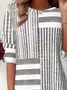 Women Striped Long Sleeve Tee T-shirt Crew Neck Casual Spring/Fall Tunic Top