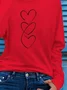 Women Christmas Long Sleeve Tee T-shirt Crew Neck Printing Casual Spring/Fall Graphic Tee Top