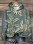 Women Floral Spring/Fall Printing Long Sleeve Casual Daily Hoodie