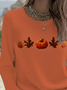 Women Maple Leaf Long Sleeve Tee T-shirt Crew Neck Printing Casual Spring/Fall Graphic Tee Top