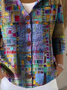 Women Abstract Printing Long Sleeve Hoodie Casual Spring/Fall Cardigan Outerwear