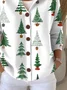 Women Christmas Printing Long Sleeve Hoodie Casual Spring/Fall Cardigan Outerwear