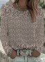 Women Floral Long Sleeve Tee T-shirt Crew Neck Printing Casual Spring/Fall Graphic Tee Top