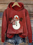 Women Plaid Spring/Fall Printing Long Sleeve Casual Daily Hoodie