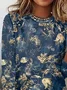 Women Floral Long Sleeve Tee T-shirt Crew Neck Printing Casual Spring/Fall Graphic Tee Top