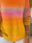 Women Abstract Printing Spring/Fall Casual Long Sleeve Crew Neck Sweater