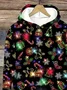 Women Christmas Spring/Fall Printing Long Sleeve Casual Daily Hoodie