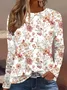 Women Floral Long Sleeve Tee T-shirt Crew Neck Printing Casual Spring/Fall Graphic Tee Top
