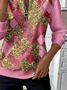 Women Abstract Crew Neck Printing Casual Spring/Fall Long Sleeve Sweatshirt