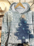Women Christmas Spring/Fall Printing Long Sleeve Casual Daily Hoodie