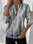 Women Abstract Crew Neck Printing Casual Spring/Fall Long Sleeve Sweatshirt