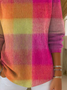 Women Abstract Printing Spring/Fall Casual Long Sleeve Crew Neck Sweater