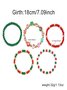 Christmas Electroplating Snowflake Elk Christmas Bell Santa Claus Bracelet Fashionable And Versatile Christmas Crystal Rice Bead Bracelet Combination Set