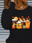 Women Halloween (pumpkin) Long Sleeve Tee T-shirt Crew Neck Printing Casual Spring/Fall Graphic Tee Top