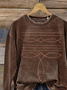 Women Abstract Crew Neck Printing Casual Spring/Fall Long Sleeve Sweatshirt