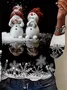 Women Christmas Snowman Long Sleeve Tee T-shirt Crew Neck Printing Casual Spring/Fall Graphic Tee Top