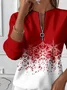 Women Christmas Crew Neck Printing Casual Spring/Fall Long Sleeve Sweatshirt