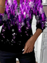 Women Christmas Crew Neck Printing Casual Spring/Fall Long Sleeve Sweatshirt