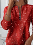 Women Christmas Crew Neck Printing Casual Spring/Fall Long Sleeve Sweatshirt