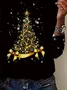 Women Christmas Long Sleeve Tee T-shirt Crew Neck Printing Casual Spring/Fall Graphic Tee Top