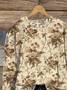Women Floral Crew Neck Printing Casual Spring/Fall Long Sleeve Sweatshirt