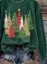 Women Christmas Crew Neck Printing Casual Spring/Fall Long Sleeve Sweatshirt