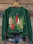 Women Christmas Crew Neck Printing Casual Spring/Fall Long Sleeve Sweatshirt