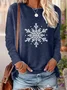 Women Christmas Long Sleeve Tee T-shirt Crew Neck Printing Casual Spring/Fall Graphic Tee Top