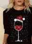Women Christmas Long Sleeve Tee T-shirt Crew Neck Printing Casual Spring/Fall Graphic Tee Top