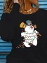 Women Christmas Snowman Long Sleeve Tee T-shirt Crew Neck Printing Casual Spring/Fall Graphic Tee Top