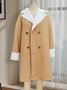 Women's Plain Winter Outerwear Casual Split Joint Mid-long Lapel Collar Overcoat