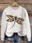 Women's Crew Neck Floral Casual Spring/Fall Long Sleeve Sweatshirt