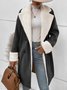 Women's Plain Winter Outerwear Casual Split Joint Mid-long Lapel Collar Overcoat