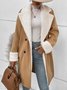 Women's Plain Winter Outerwear Casual Split Joint Mid-long Lapel Collar Overcoat