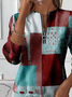Women Abstract Crew Neck Printing Casual Spring/Fall Long Sleeve Sweatshirt