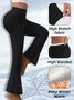 Women Plain Long Elastic Waist Pants Casual Spring/Fall Trousers