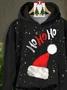 Women Christmas Spring/Fall Printing Long Sleeve Casual Daily Hoodie