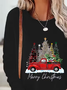 Women Christmas Long Sleeve Tee T-shirt Crew Neck Printing Casual Spring/Fall Graphic Tee Top