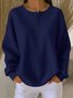 Women Plain Long Sleeve Tee T-shirt Crew Neck Casual Spring/Fall Top