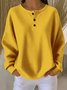 Women Plain Long Sleeve Tee T-shirt Crew Neck Casual Spring/Fall Top