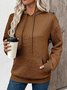 Women Floral Hoodie Jacquard Casual Spring/Fall Long Sleeve Sweatshirt