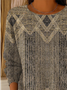 Women Abstract Printing Spring/Fall Casual Long Sleeve Crew Neck Sweater