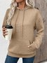 Women Floral Hoodie Jacquard Casual Spring/Fall Long Sleeve Sweatshirt