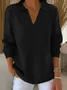 Women Plain Printing Spring/Fall Casual Long Sleeve Shawl Collar Sweater