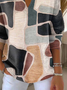 Women Abstract Printing Spring/Fall Casual Long Sleeve Shawl Collar Sweater