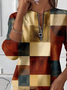 Women Abstract Crew Neck Printing Casual Spring/Fall Long Sleeve Sweatshirt
