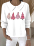 Women Christmas Printing Spring/Fall Casual Long Sleeve Shawl Collar Sweater