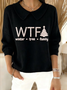 Women Christmas Printing Spring/Fall Casual Long Sleeve Shawl Collar Sweater