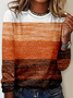 Women Abstract Long Sleeve Tee T-shirt Crew Neck Printing Casual Spring/Fall Graphic Tee Top